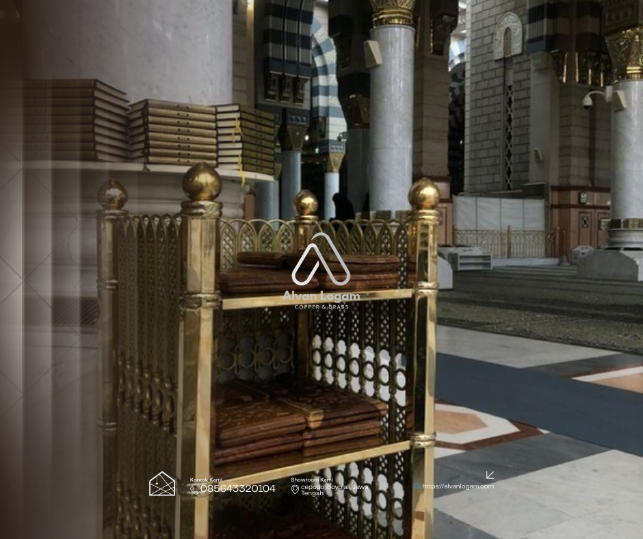Rak Al Quran Kuningan Premium – RAK-NB01 - Alvan Logam art